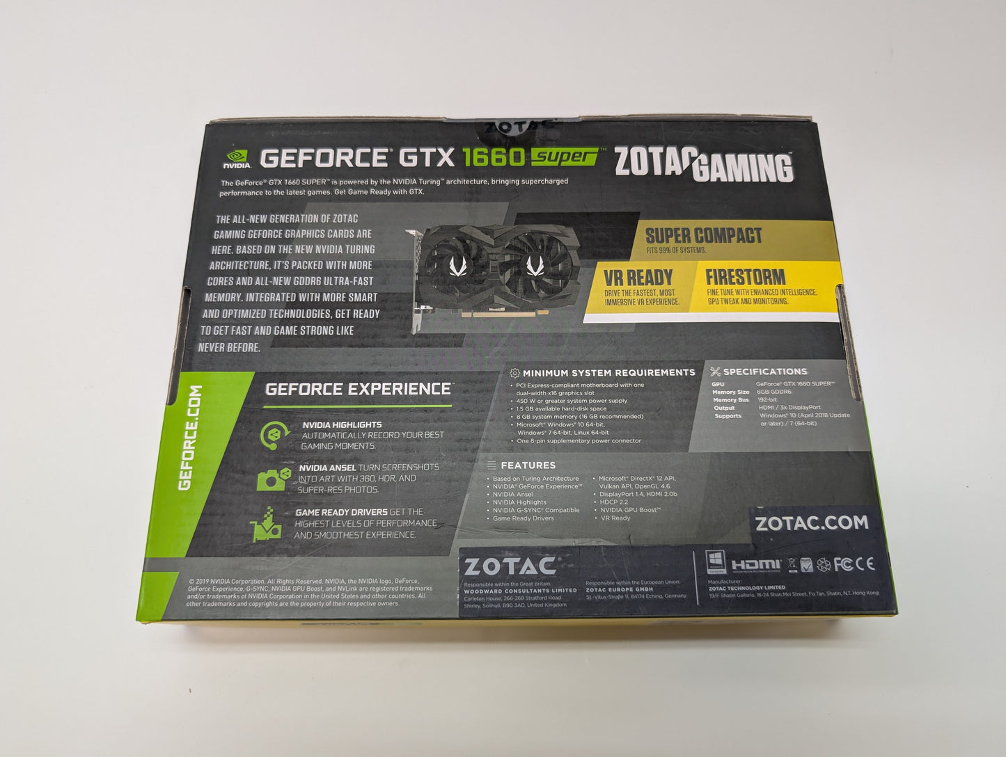 NEU! -ZOTAC NVIDIA GeForce GTX1660 Super 6GB GDDR6 + Rückgaberecht! #0-25-010604