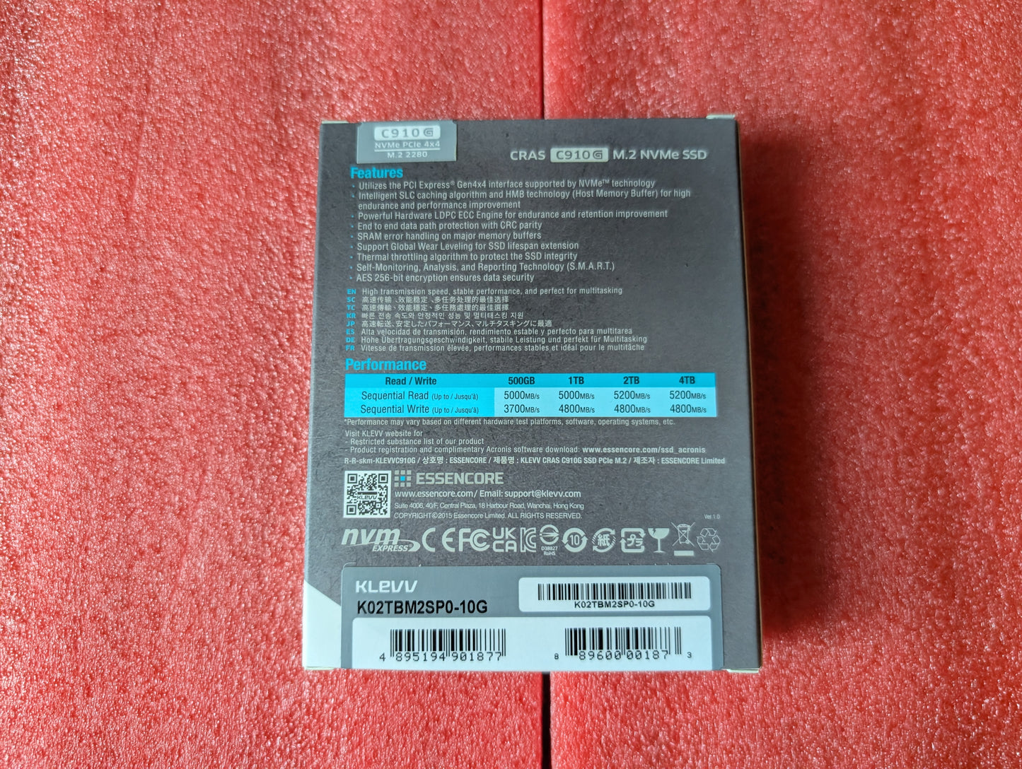 KLEVV 2TB NVME 5200MB/s M2 Gen 4X4 SSD NEU - Solid State Drive