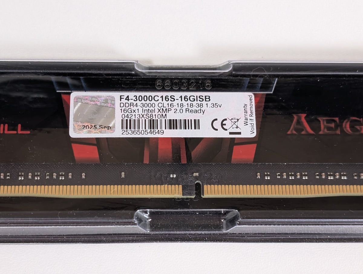 G.Skill Aegis 16GB DDR4 RAM 3000Mhz CL16 DIMM Gaming Arbeitsspeicher