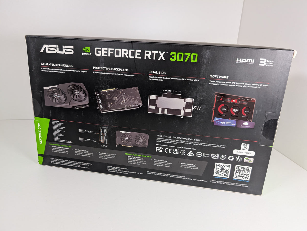 ASUS RTX3070 Dual 8GB GDDR6 Gaming Grafikkarte Nvidia GeForce NEU!