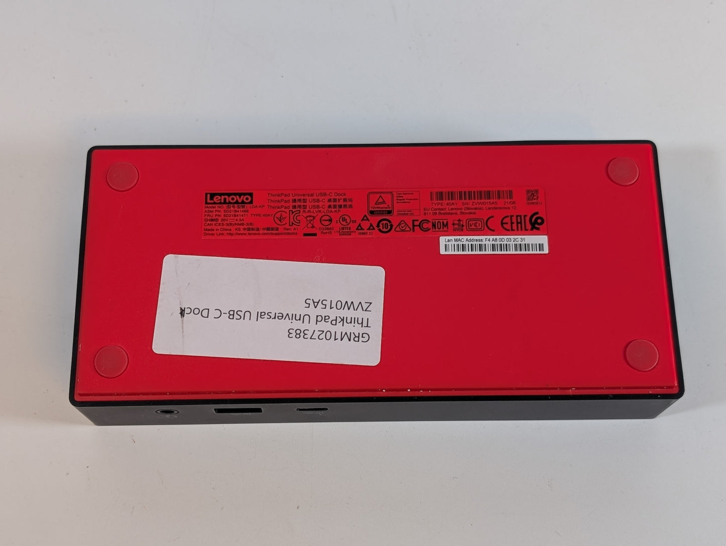 Lenovo ThinkPad Universal Dockingstation Usb-c 40AY