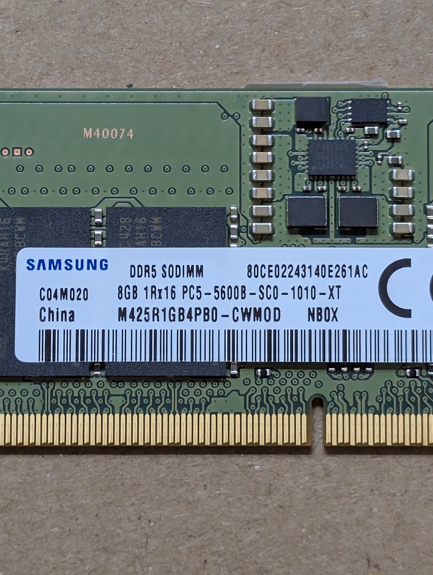 Samsung 8GB DDR5 SO-DIMM 5600 CL46 (1010-XT)