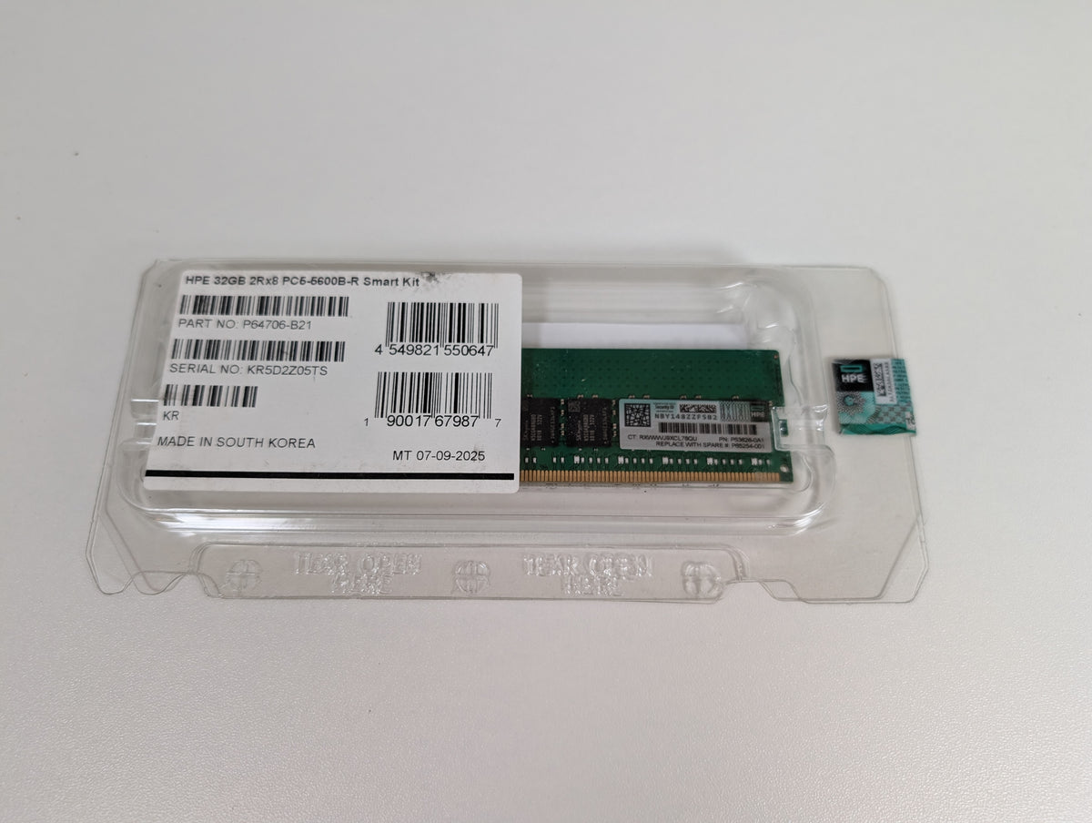 HPE P48501-001 / P43330-0A1 - 32 GB 2Rx8 PC5-5600B ECC DDR5 RDIMM