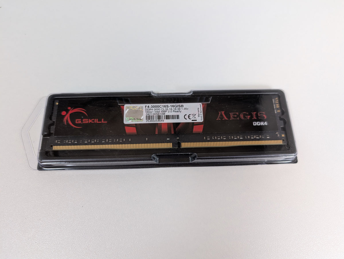 G.Skill Aegis 16GB DDR4 RAM 3000Mhz CL16 DIMM Gaming Arbeitsspeicher
