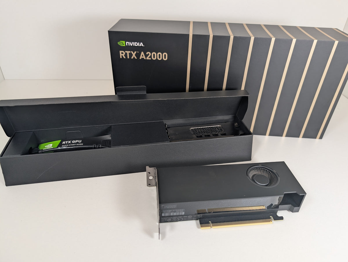 NVIDIA RTX A2000 12GB GDDR6 Workstation & KI Grafikkarte inkl. Zubehör